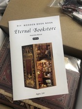 Cutebee Eternal Bookstore DIY Book Nook Kit with LED Light open box Decoration