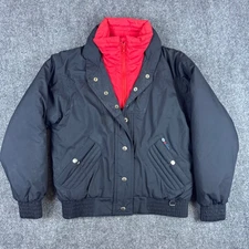 Peregrine Sun Valley Entrant Jacket Women Small Black Red Puffer Coat Japan Made