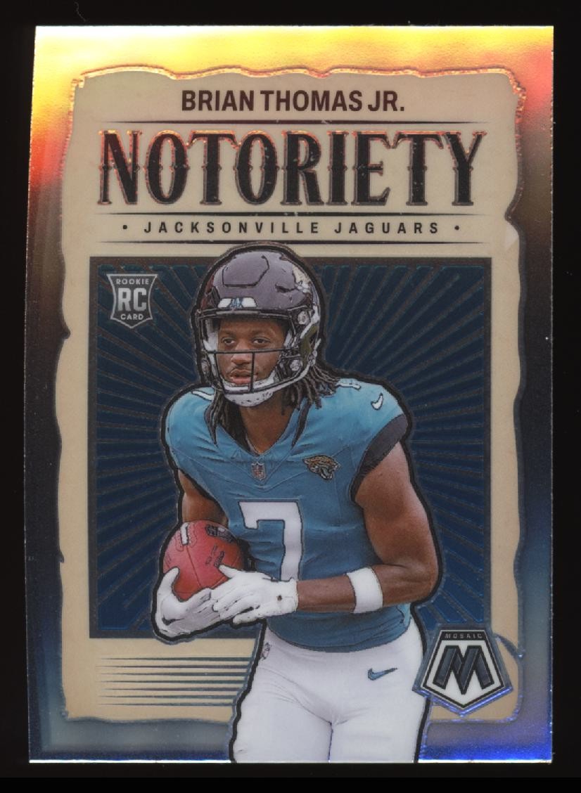 2024 Brian Thomas Jr Panini Mosaic Notoriety Rookie Card# 25