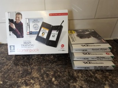 NINTENDO DS LITE SCHWARZ KONSOLE GEHIRNTRAINING STARTER PACK EDITION RETRO RAR