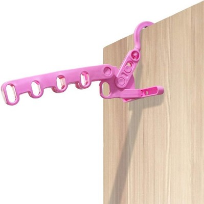 Plastic Multi-Function Hangers,Drying Rack,Suit Hangers,Travel Pink 