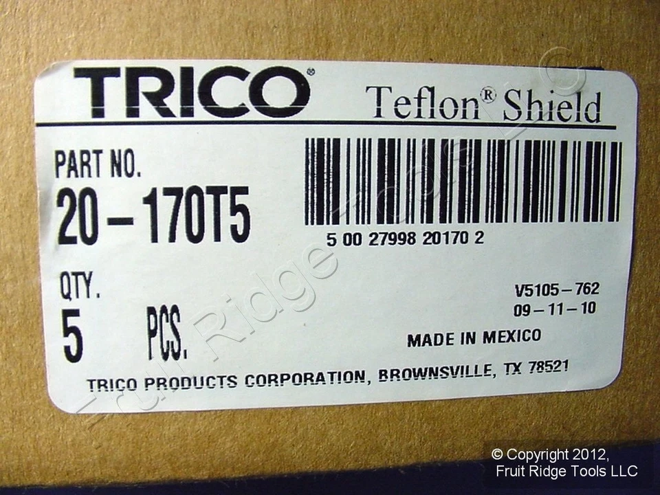 Paquete de 5 limpiaparabrisas Trico 20-170 17" doble escudo premium para todo tipo de clima Foto 4 de 4