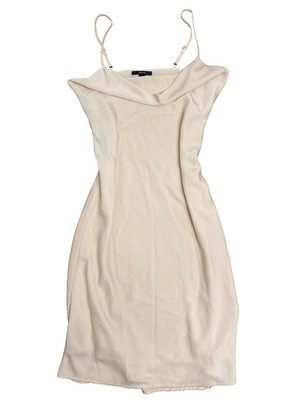 Forever 21 Slip Dress Womens L Pink Satin Maxi Spaghetti Strap Elegant Wedding