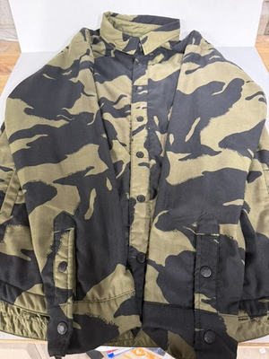 #ad The North Face Men#x27;s Reversible Camouflage Bomber Camo Jacket Brown Logo $20.00