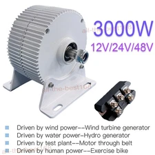 3000W Wind Turbine Permanent Magnet Generator Alternator Kit 3-Phase 12V/24V/48V