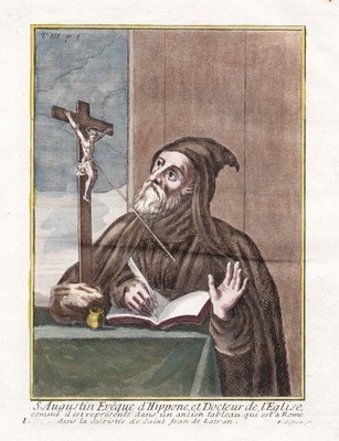 Augustinus von Hippo Augustine Saint Heiliger Tracht costume  engraving 1790