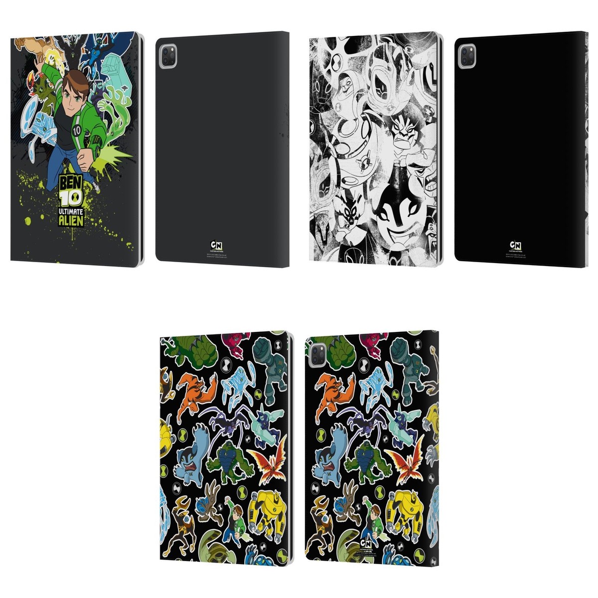 iPad本体 BEN OFFICIAL BEN 10: ULTIMATE ALIEN GRAPHICS LEATHER BOOK WALLET CASE