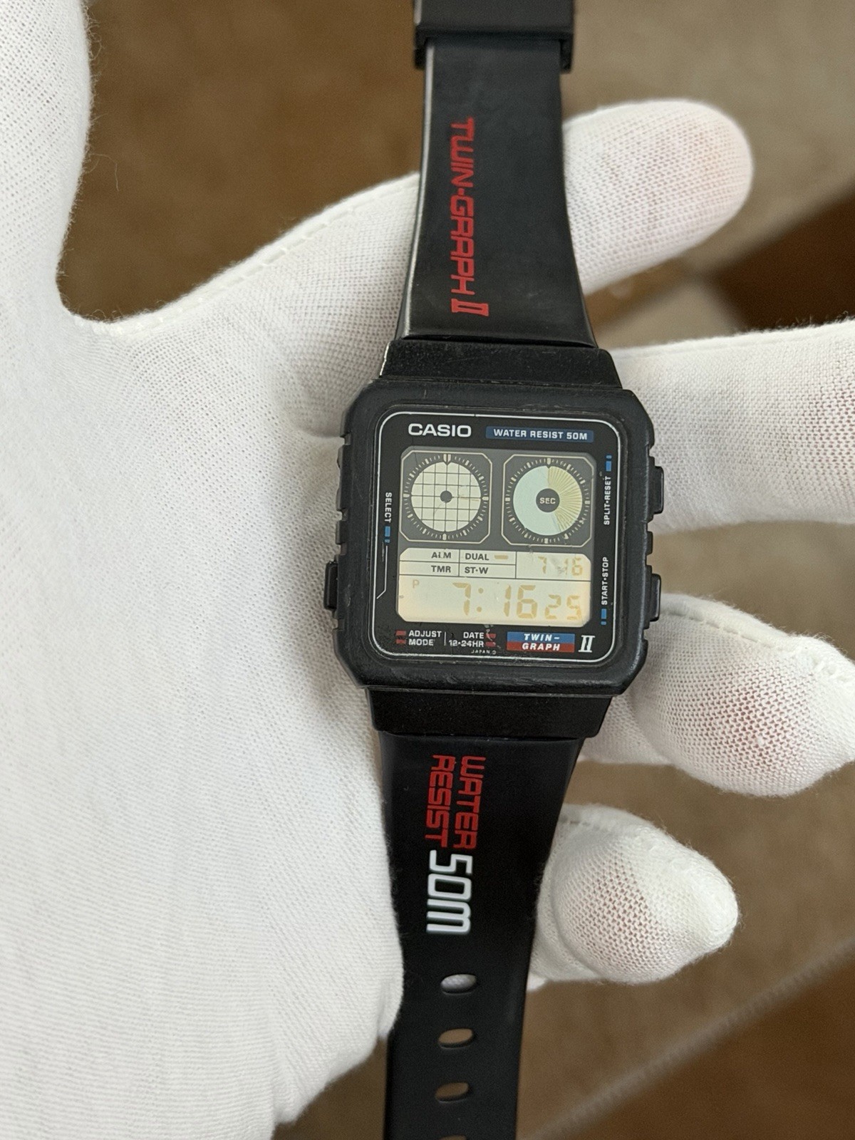 Rare Vintage Casio Twin Graph II AE-21W Men’s Digital Sports Watch JDM 1980s