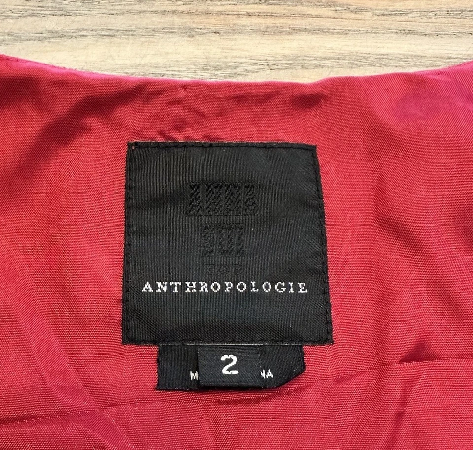 Vestido Anna Sui Anthropologie Mini Envolvente Cintura Gris Sin Mangas Para Mujer’s 2 Cuello en V Foto 3 de 4