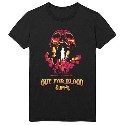 Men's Sum 41 Out For Blood (Back Print) Slim Fit T-shirt X-Large Black