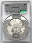 1897-P Morgan Silver Dollar CAC/CACG MS 62 - VAM-17 - recent VAM (July '25), HTF