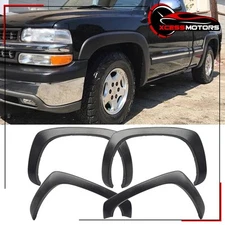 Fits 99-06 Chevy Silverado 1500 2500 3500 Sierra OE Fender Flare Smooth Black PP