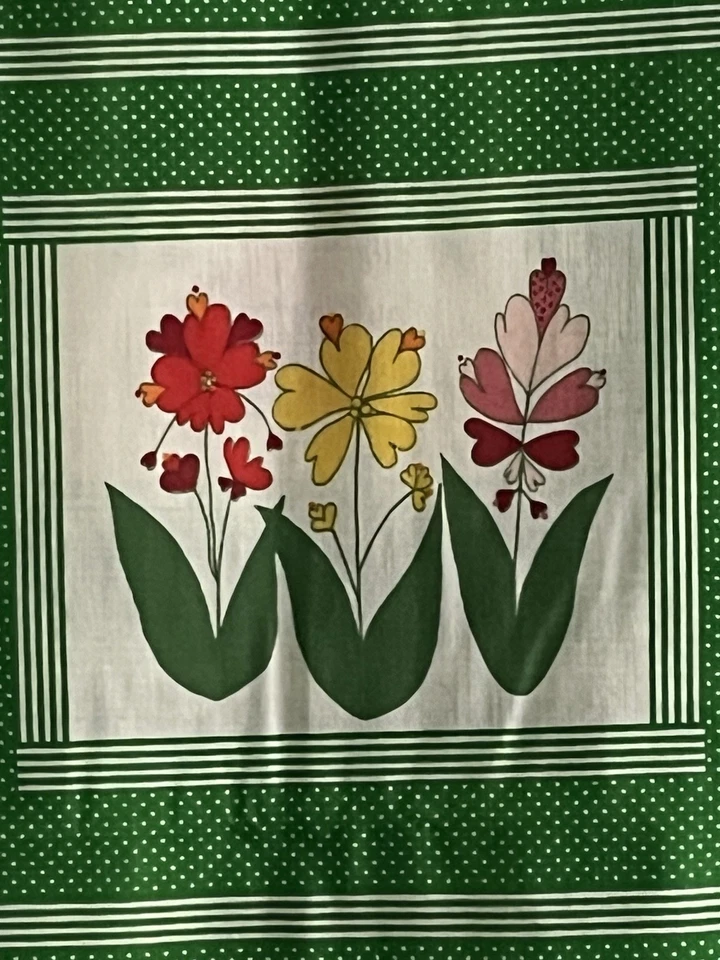 VTG 70s Retro Flower  Power Cotton Fabric   Sewing Interior Fabric  5ydx44 - Image 2 of 4