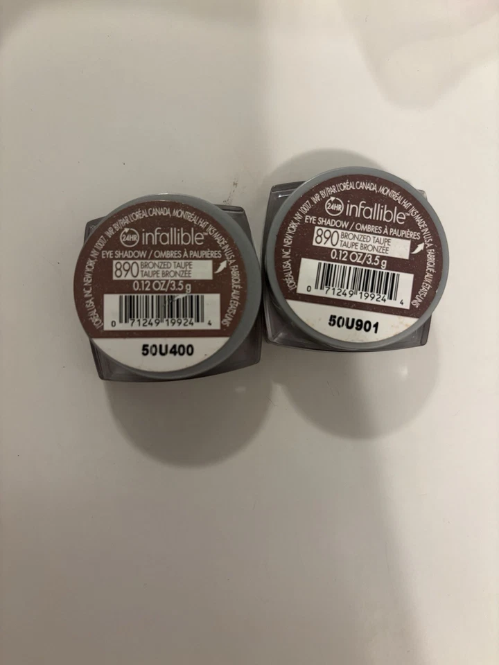 L'Oreal Paris Infallible 24HR Waterproof Eye Shadow, 890 Bronzed Taupe, LOT OF 2 - Image 3 of 3