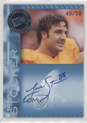 2011 Press Pass Signings Blue 40/50 Luke Stocker #PPS-LS Rookie Auto RC wd9
