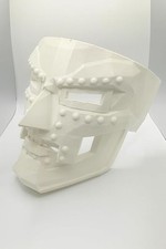 3D Printed Dr. Doom Mask   Small Size   Superhero Cosplay or Wall Decor   White