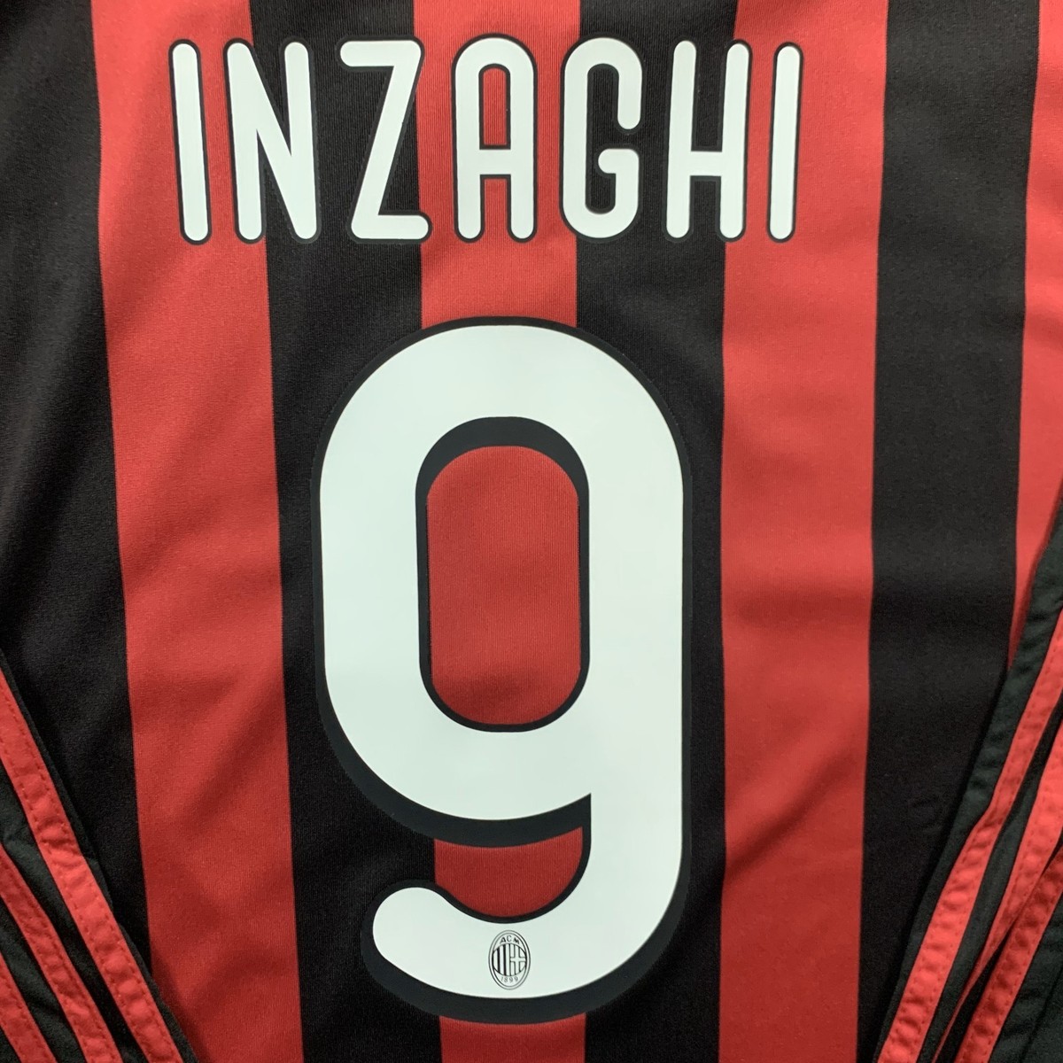 Inzaghi #9 AC Milan 2009/10 Long Sleeve Home Jersey | Retro