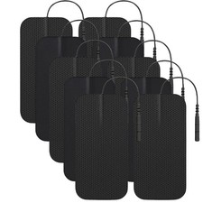 TENS Unit Replacement Pads 2"X4" 10Pcs, Reusable Electrode with Black