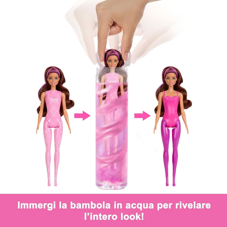 Barbie Color Reveal serie ballerina effetti cambia colore Mattel HRK17 3+ - Immagine 4 di 4