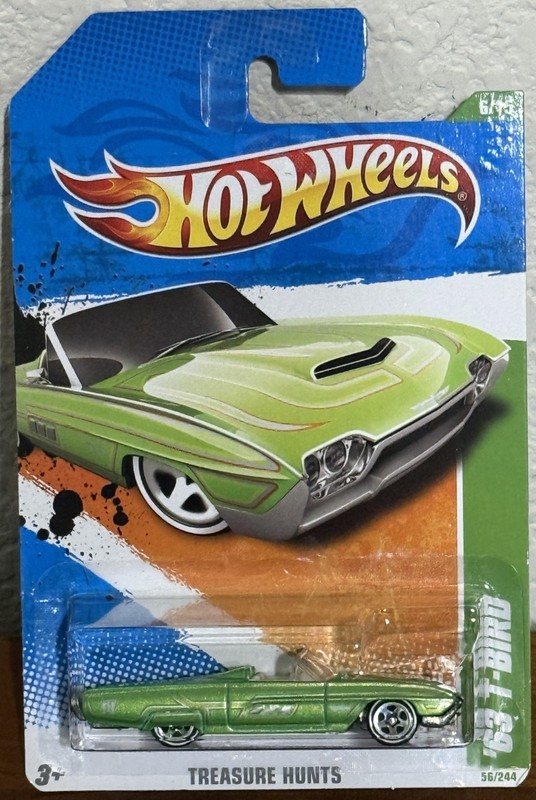 Hot Wheels 2011  Treasure Hunt   - '63 T-BIRD -   with  Protector