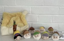 Disney Snow White Seven Dwarfs Tsum Tsum Plush Set Cottage House