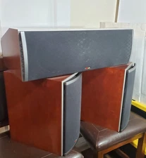 Polk Audio Home Speaker System w/ 2 RTi6 Bookshelf & CSi5 Center Cherry Wood Fin