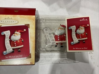 Hallmark Keepsake Ornament So Much To Do! 2004 Santa