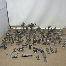 Huge Lot of Unpainted, Flat Cast Lead Figures. Soldiers, Ships, Snoopy, More