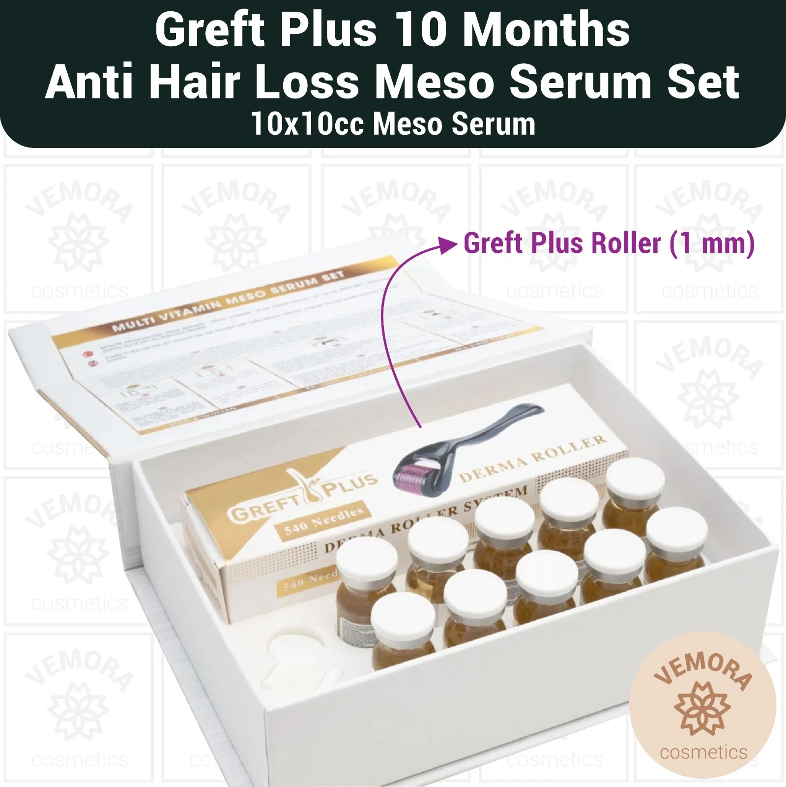 Greft Plus Anti-Hair Loss, After Hair Transplant Vitamin Complex Meso Serum Set