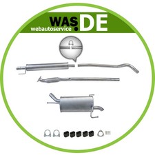 Auspuffanlage ab Kat Auspuff Opel Corsa C 1.2 & 1.2, 1.4 Twinport + Montagesatz