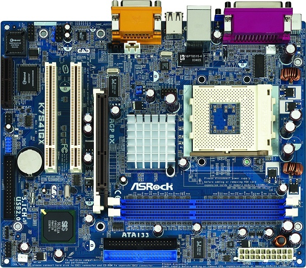 Asrock K7S41GX Socket A / 462 Micro-ATX Motherboard W/ AGP &Onboard Video 2x DDR