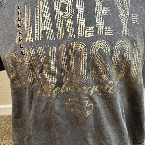 House Harley Davidson Damen Tank Größe L grau mit Strass Milwaukee WI - Bild 2 von 3