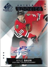 2015-16 SP Game Used Authentic Rookies KYLE BAUN Auto Rookie