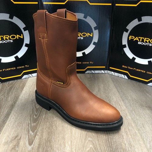 MEN'S WORK BOOTS BROWN GENUINE LEATHER 