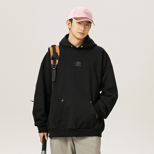 Hooded sweatshirt Spring 2025 vintage loose couple hoodie with letter embroidery - Picture 2 of 19