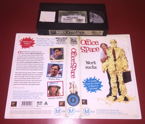 *OFFICE SPACE vhs 20th Century Fox cult 90s comedy satire big box ex-rental*