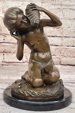 Handmade Mastery: Fisherman Bronze Sculpture - Carpeaux Inspired Artwork