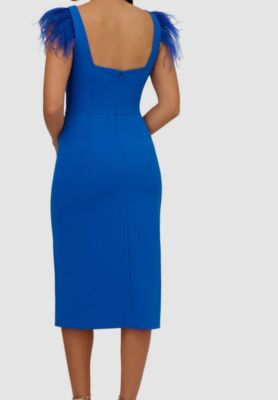 Aidan by Adrianna Papell Women's Blue Square-Neck Sheath Dress Size 0 | eBay