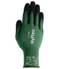 Image of Ansell 11-842 HyFlex® Mechanical Hazard Gloves, Green/Black, Nylon Liner Size 6