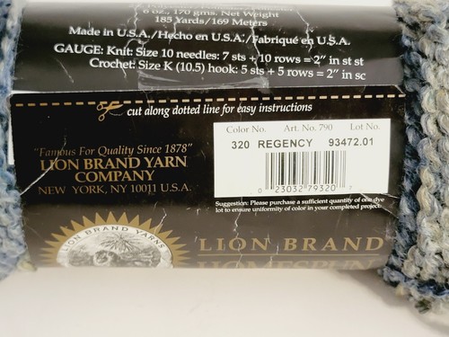 OOP Homespun Lion Brand Yarn Lot of 3 Skeins 6oz Ea, Color- Shades of Blue - Picture 4 of 13