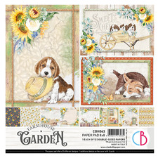 Ciao Bella Farmhouse Garden 8" x 8" Scrapbooking Paper Set Floral Scrapbooking