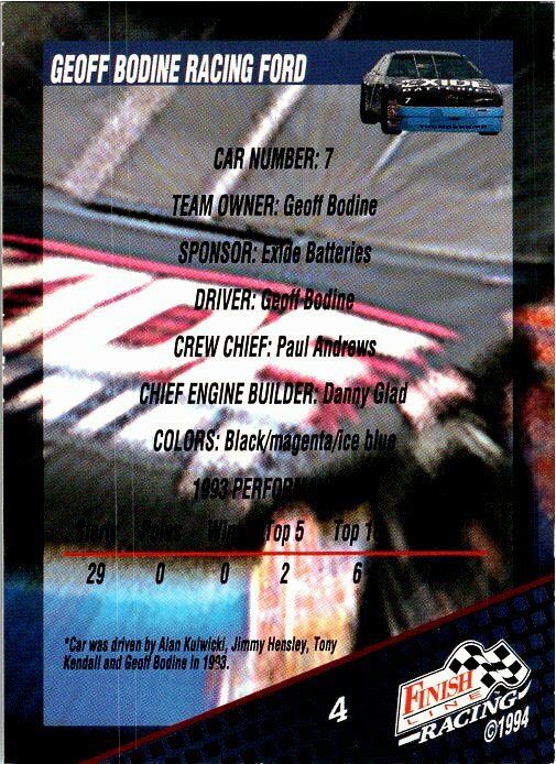 1994 Finish Line Racing - Junior Johnson #49 for sale online | eBay
