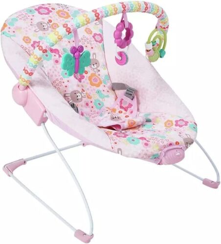 Chad Valley Princess Deluxe Baby Bouncer Pampers Baby In A Deep - Rose - Photo 1/4