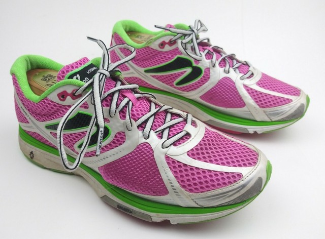 green athletic shoes