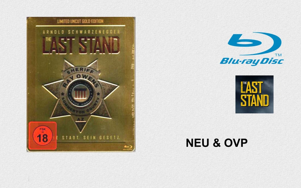 The Last Stand Blu Ray Steelbook - Limited Uncut Gold Edition Neu & OVP - FSK 18 - Bild 1 von 1