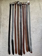 9 Men  s Assorted Casual Dress Jeans Belts