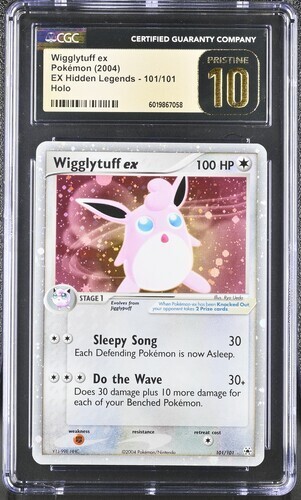 CGC 10 PRISTINE WIGGLYTUFF EX HOLO 101 EX HIDDEN LEGENDS POKEMON