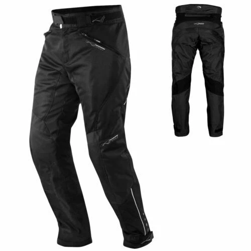 Pantalones negros de malla para motoristas