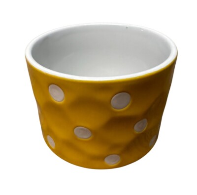 Maxwell Williams Sprinkle Ramekin Yellow Spot EUC 10cm x 7cm