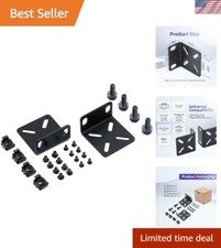 Sturdy 1U Rack Mount Ears Kit with Adjustable Hole Spacing for Network Switches